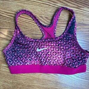 Nike medium pink dri-fit sports bra